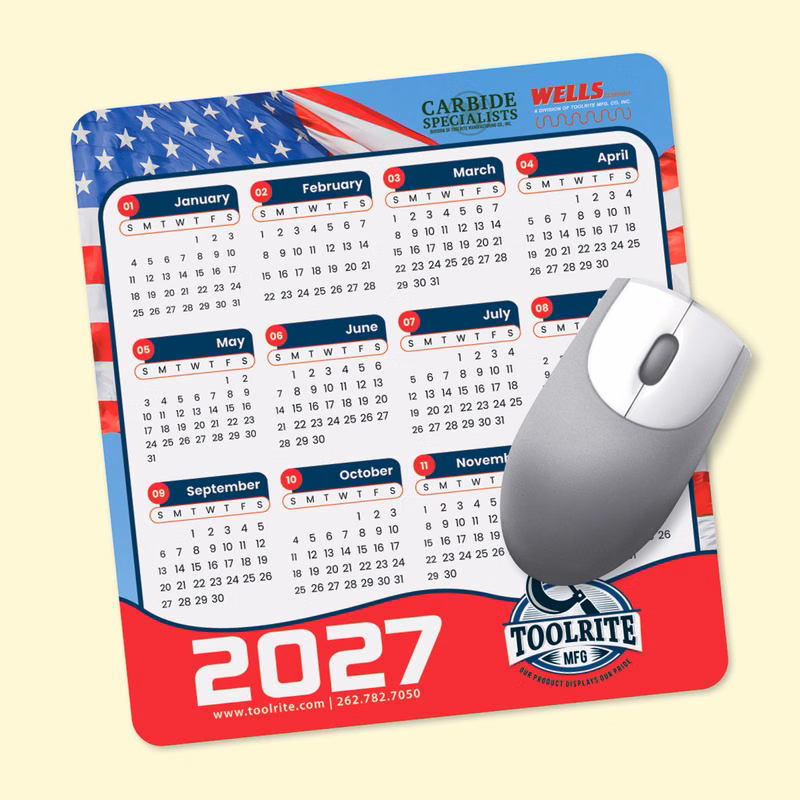 Vynex Heavy Duty 7.5"x8"x1/8" Calendar Mouse Pad