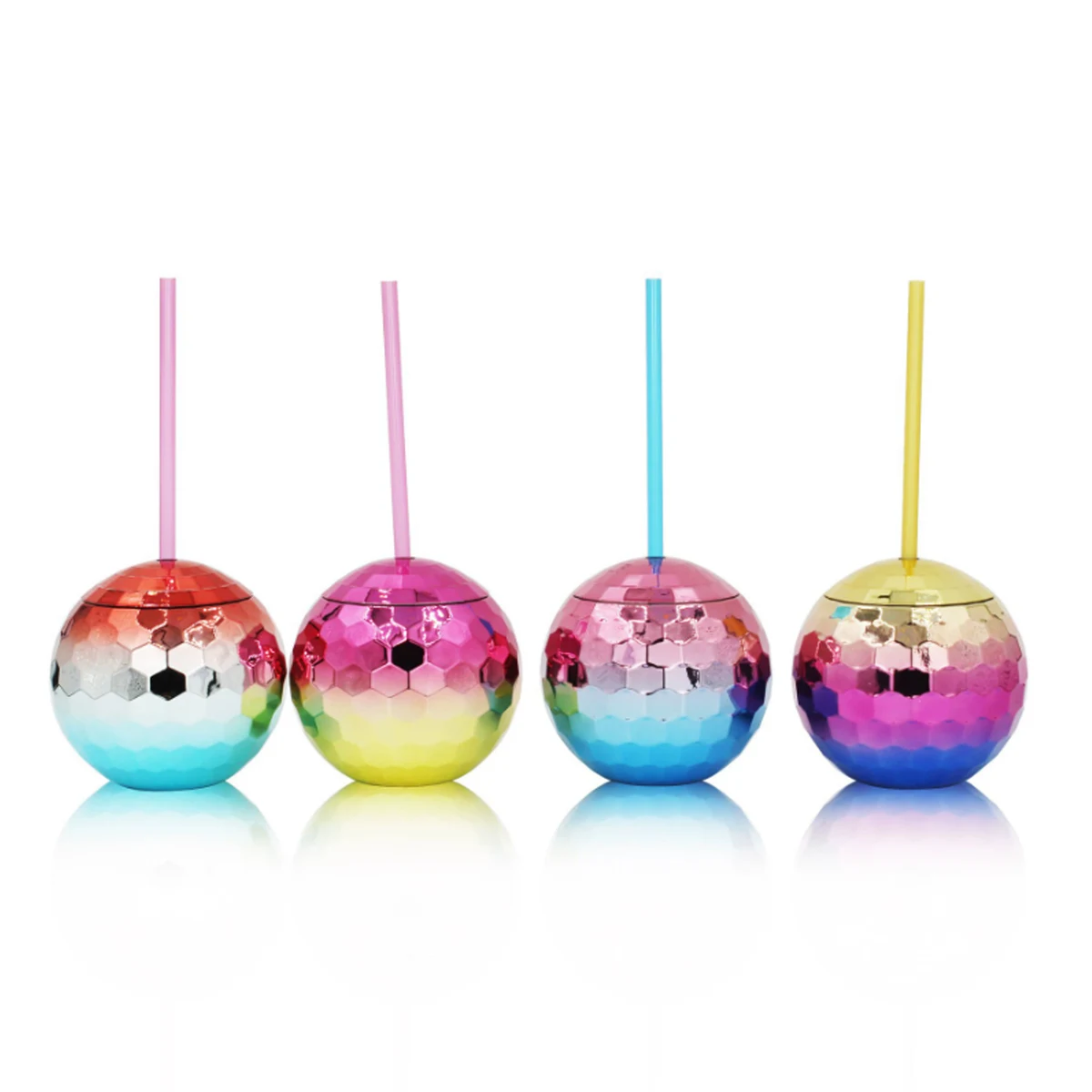 Disco Ball Cup With Straw 1