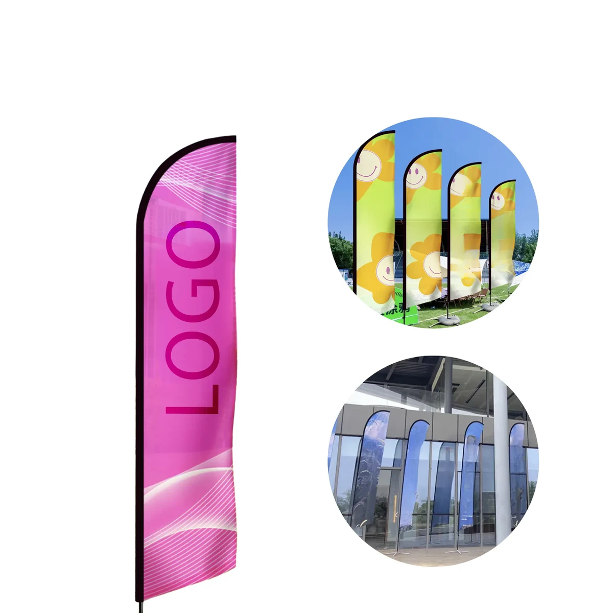 MOQ 10 PCS Knife-Shaped Water-Filled Flag 1