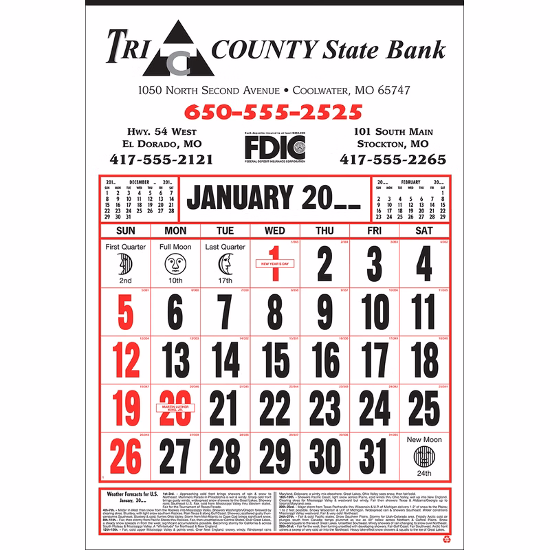 Style 60 12-Sheet Calendar