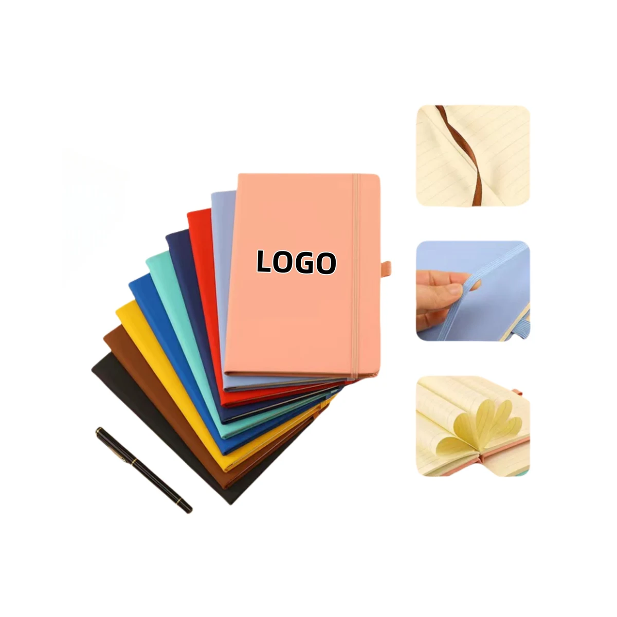 MOQ 20 Full Color A5 PU Hardcover 1