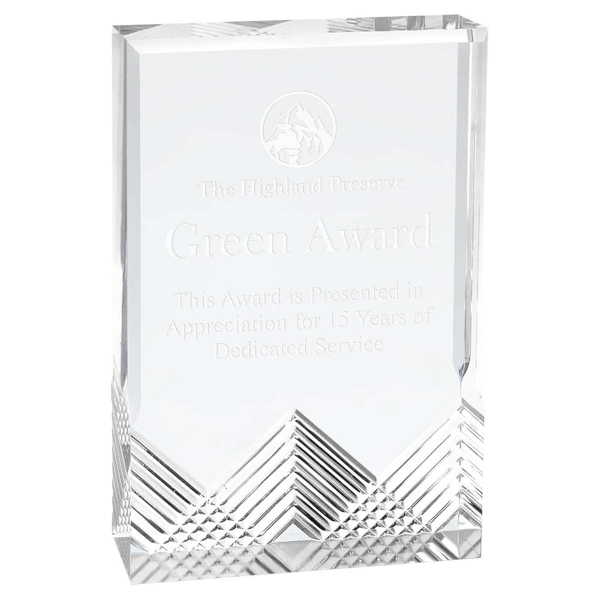 4.25" x 6" Silver Apex Mirage Acrylic Award 1