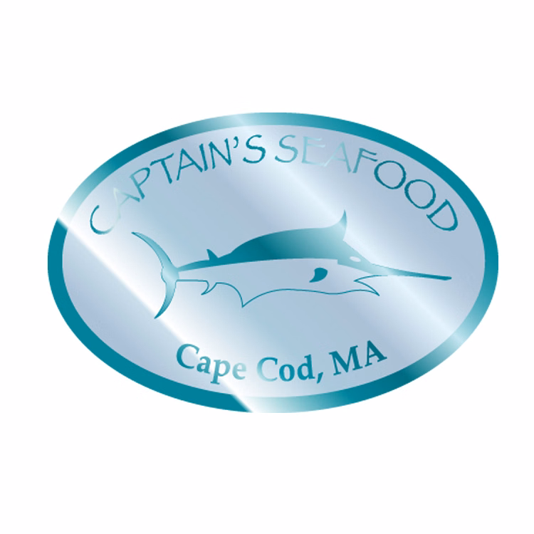 Die Cut Foil Imprint Oval Label