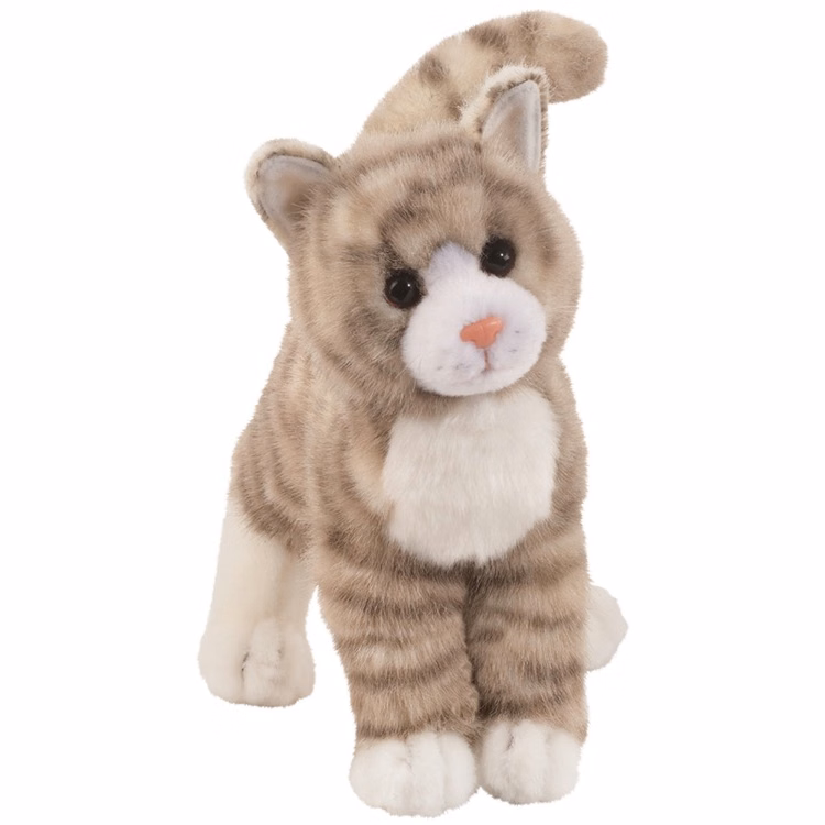 Zipper Gray Tabby Cat Stuffed Animal