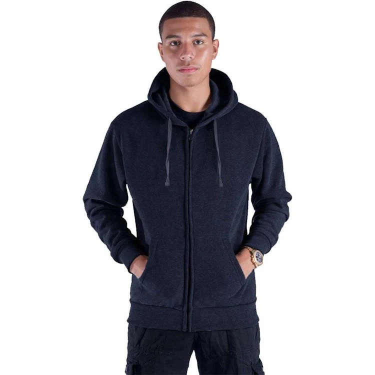 Men's Fleece Full Zip Hoodies - Size 2X Navy, custom hoodie or sweatshirt with logo imprint 1