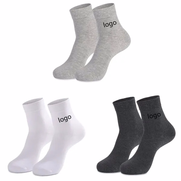 Custom Premium Combed Cotton Crew Socks — All-Season Employee Gift Item