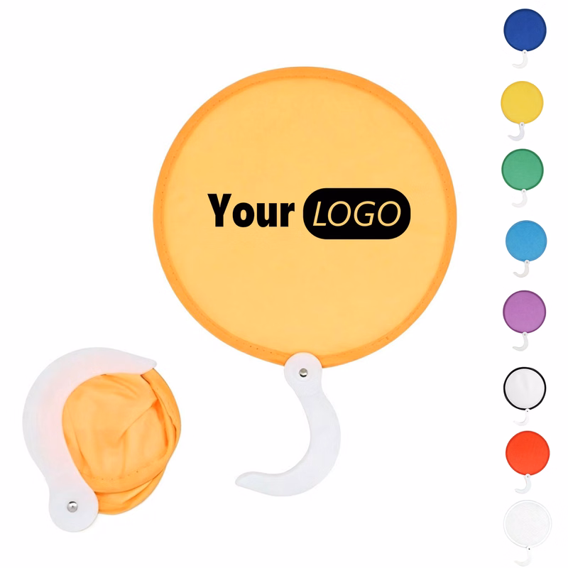 Polyester Portable Folding Round Hand Fan
