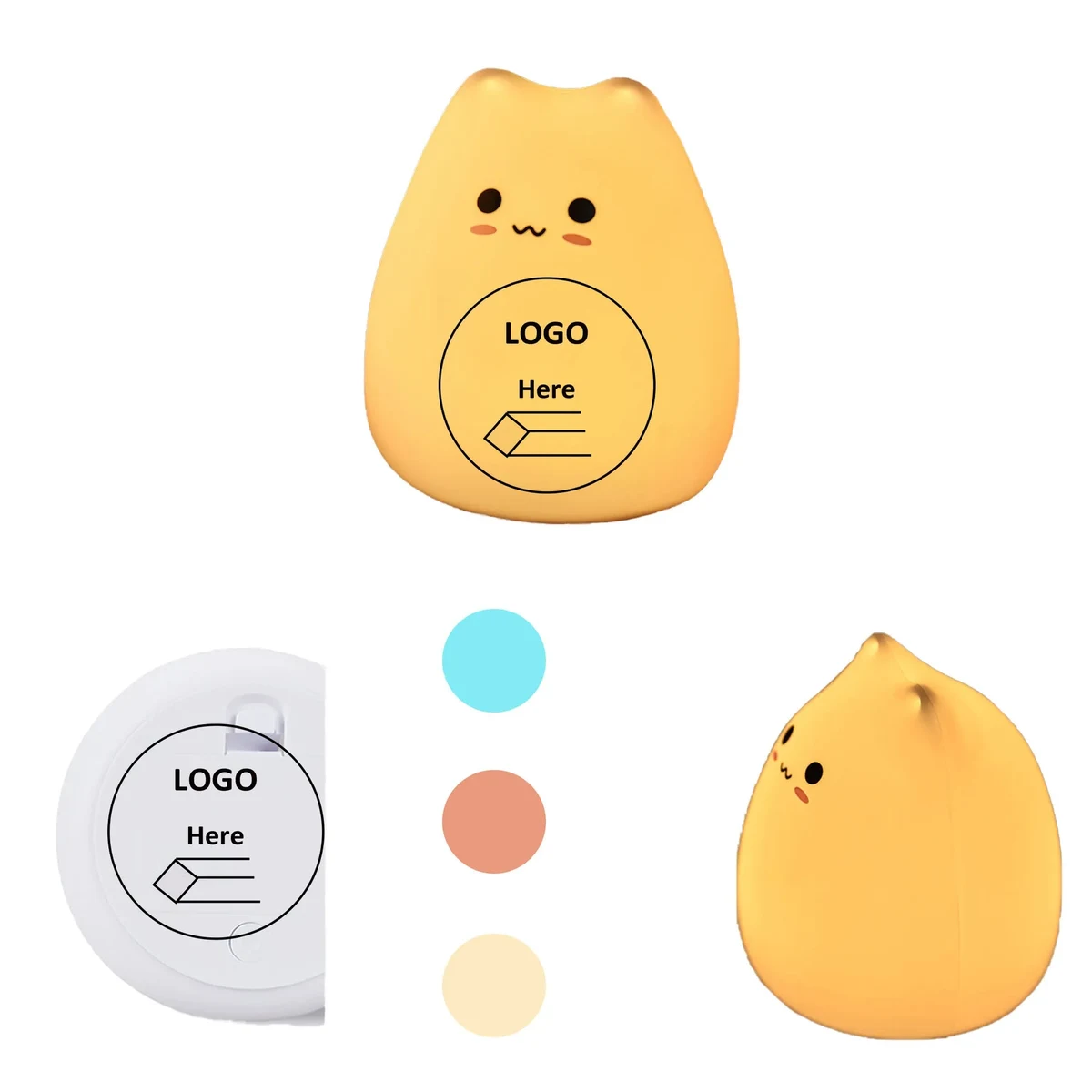 Portable Soft Silicone Cute Cat LED Night Light 1