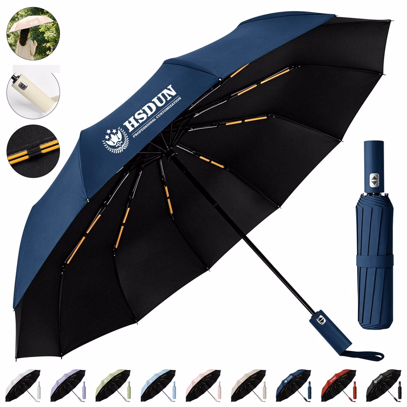 24 Ribs Automatic Folding Umbrella