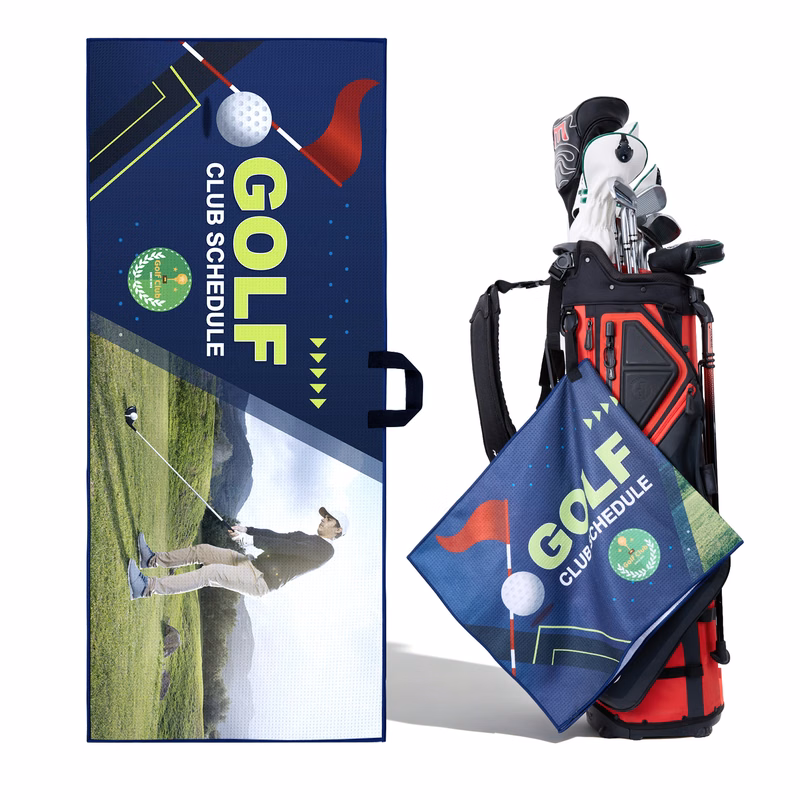 17" X 40" Full Color Waffle Golf Towel