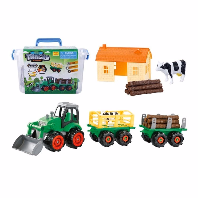 Play Farm Trucks - DIY 14 Pieces
