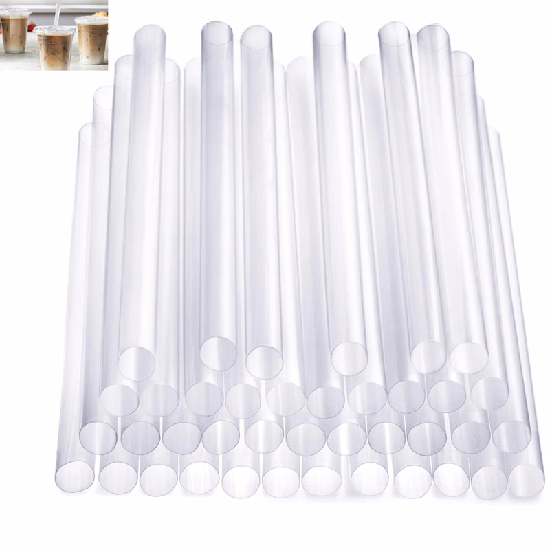 8 1/2 Inches Clear Smoothie Straws