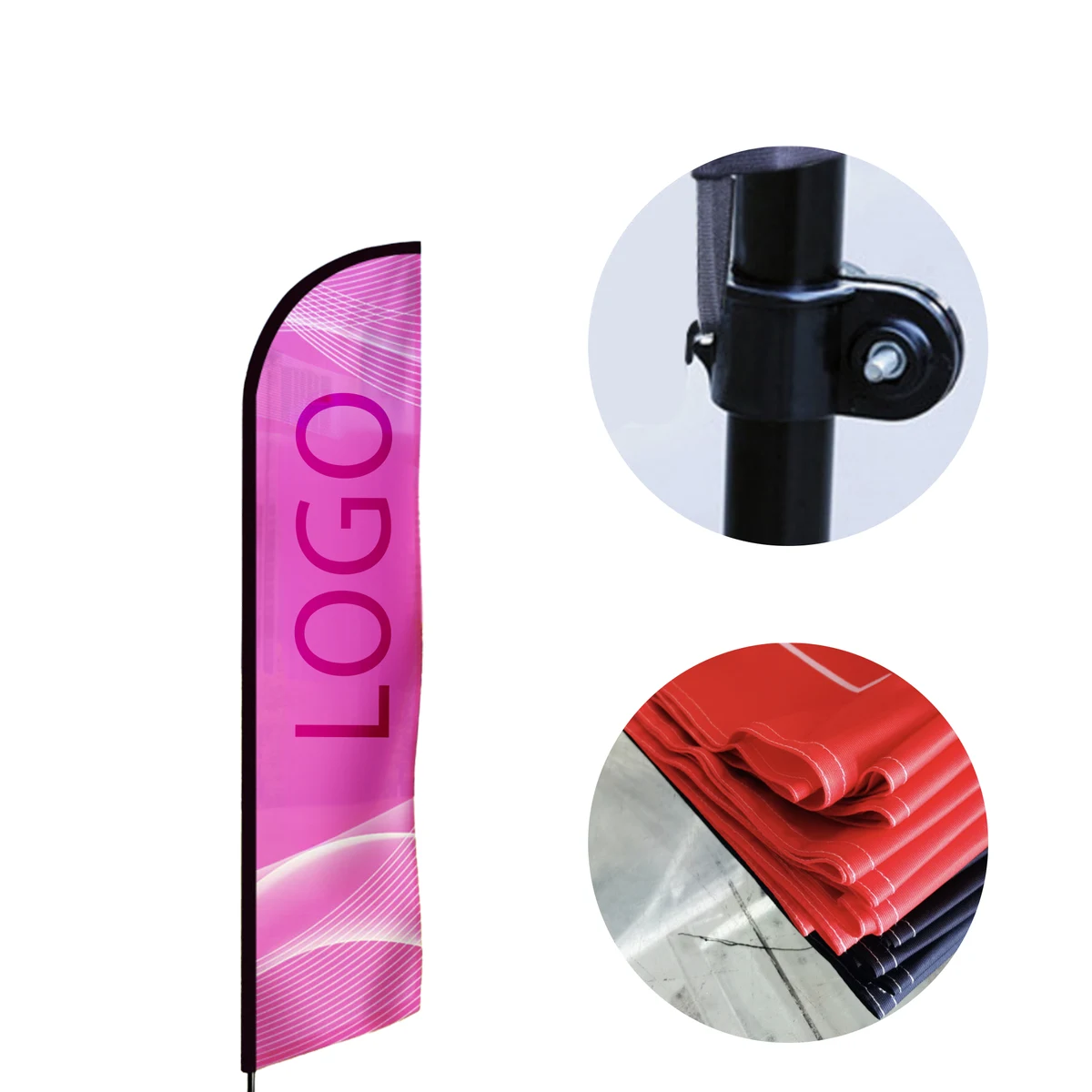 MOQ 10 PCS Visible Knife - Shaped Water - Filled Flag 1