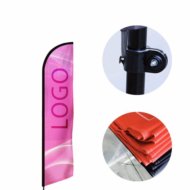 MOQ 10 PCS Visible Knife - Shaped Water - Filled Flag