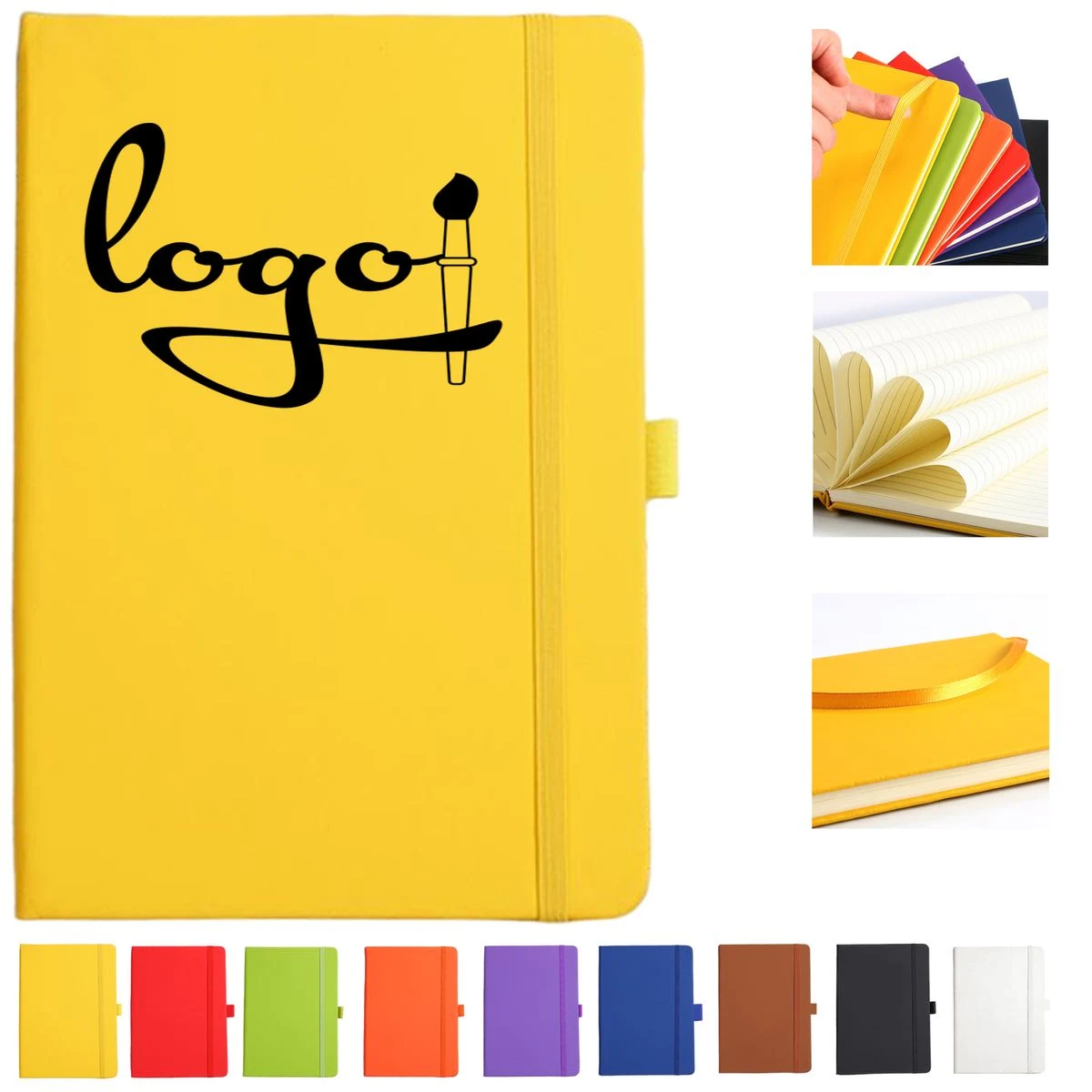 A6 PU Leather Notebook 160 Pages Horizontal Ruled 1