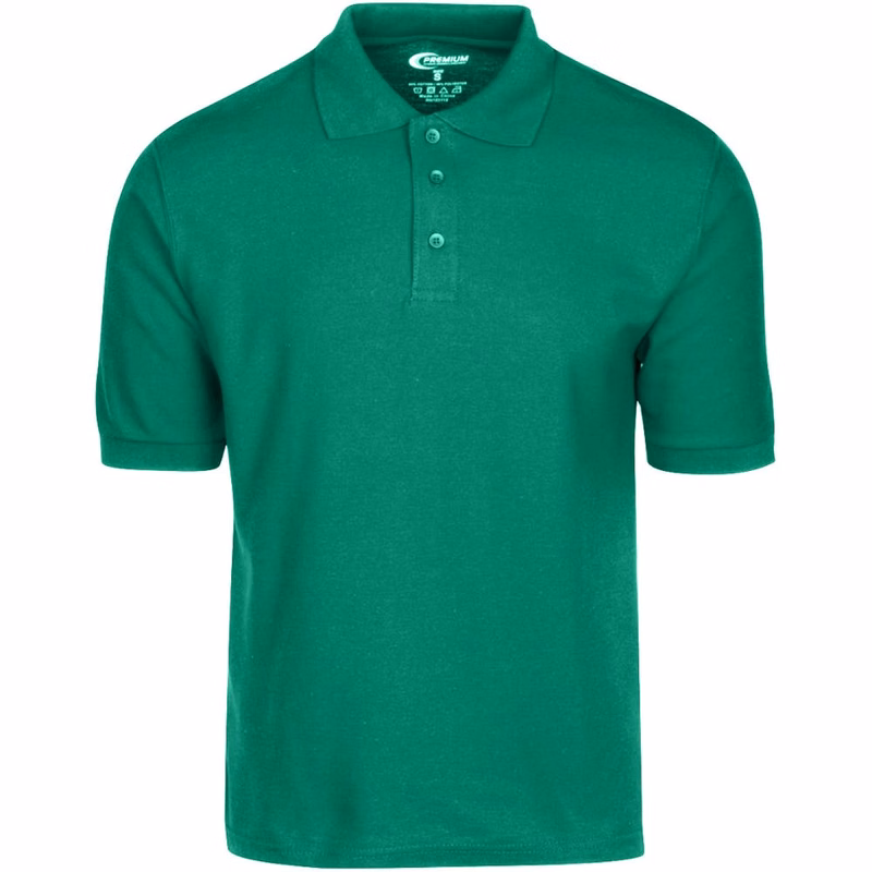Men's Polo Shirts - Kelly Green Size Large