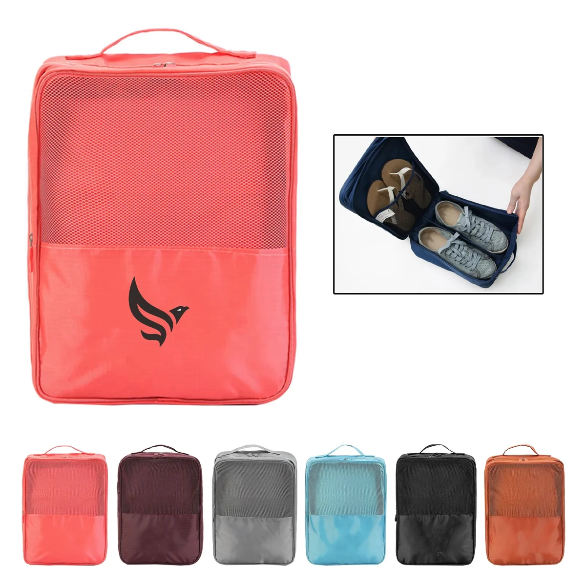 Storage Shoe Bag Double Layer 11.4"x5.3"x8" 1