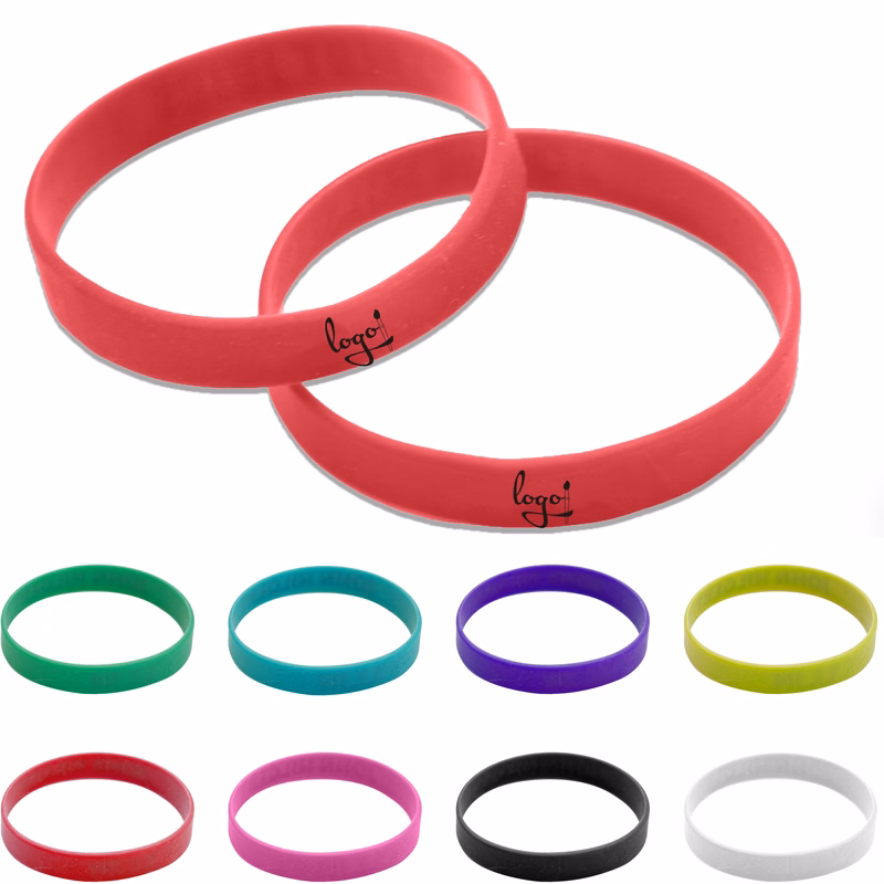 Assorted Color Silicone Wristbands in Multiple Sizes