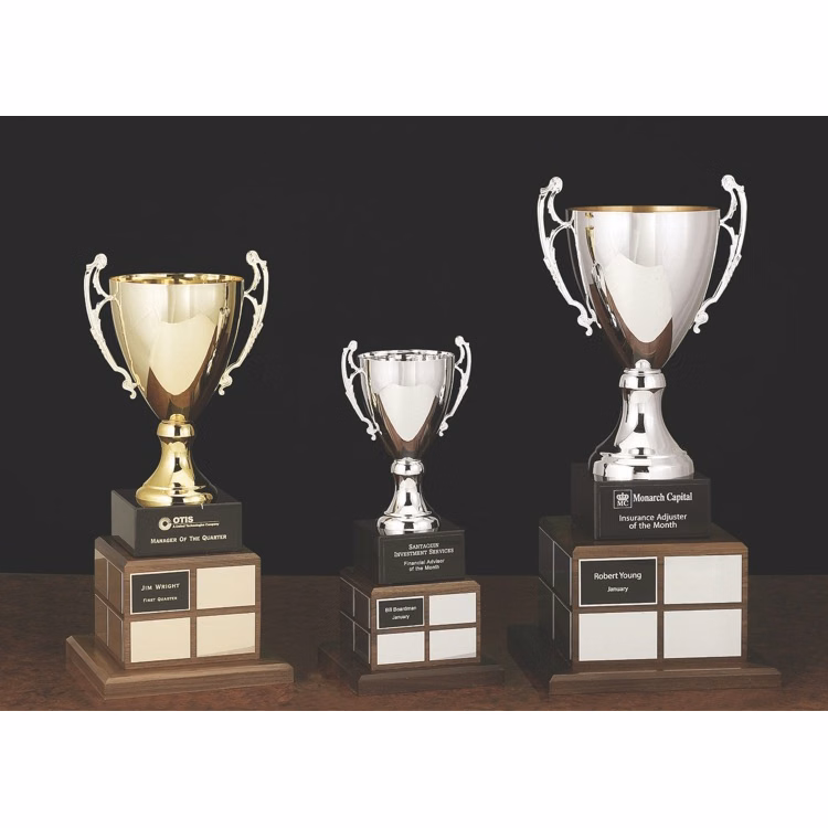 14" Trophy Cup w/Perpetual Plates