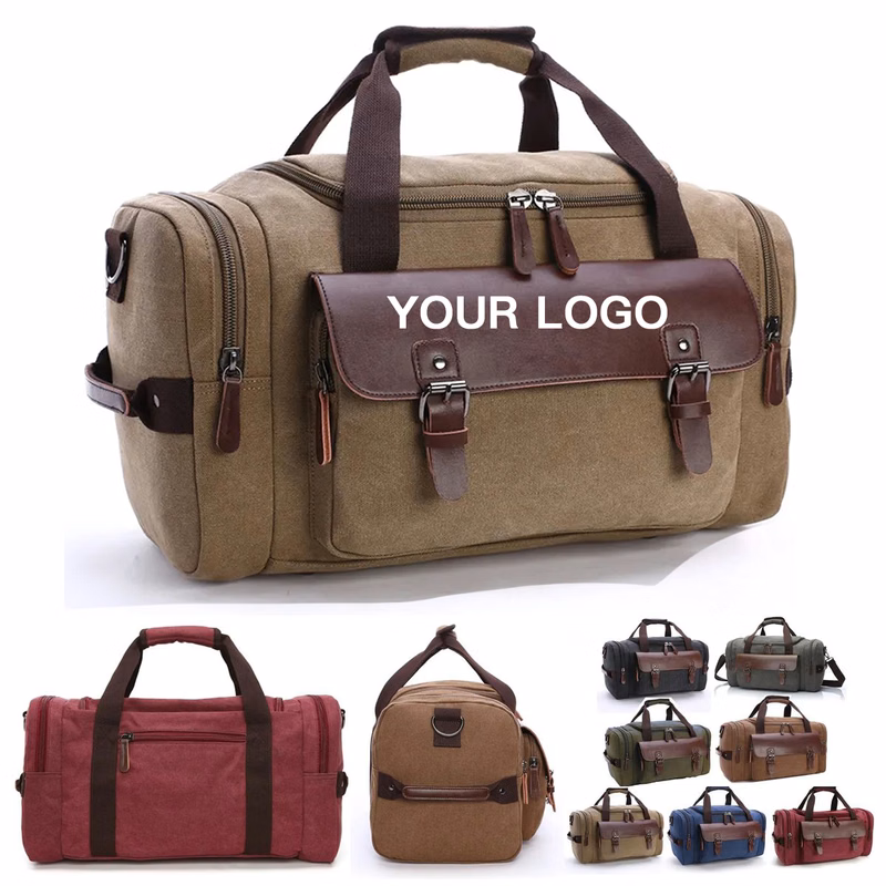 Durable Canvas Travel Bag With Smart Storage