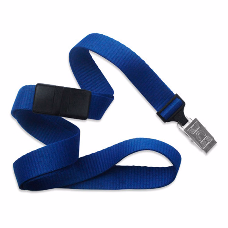 5/8" Breakaway Blank Lanyard with Bulldog Clip