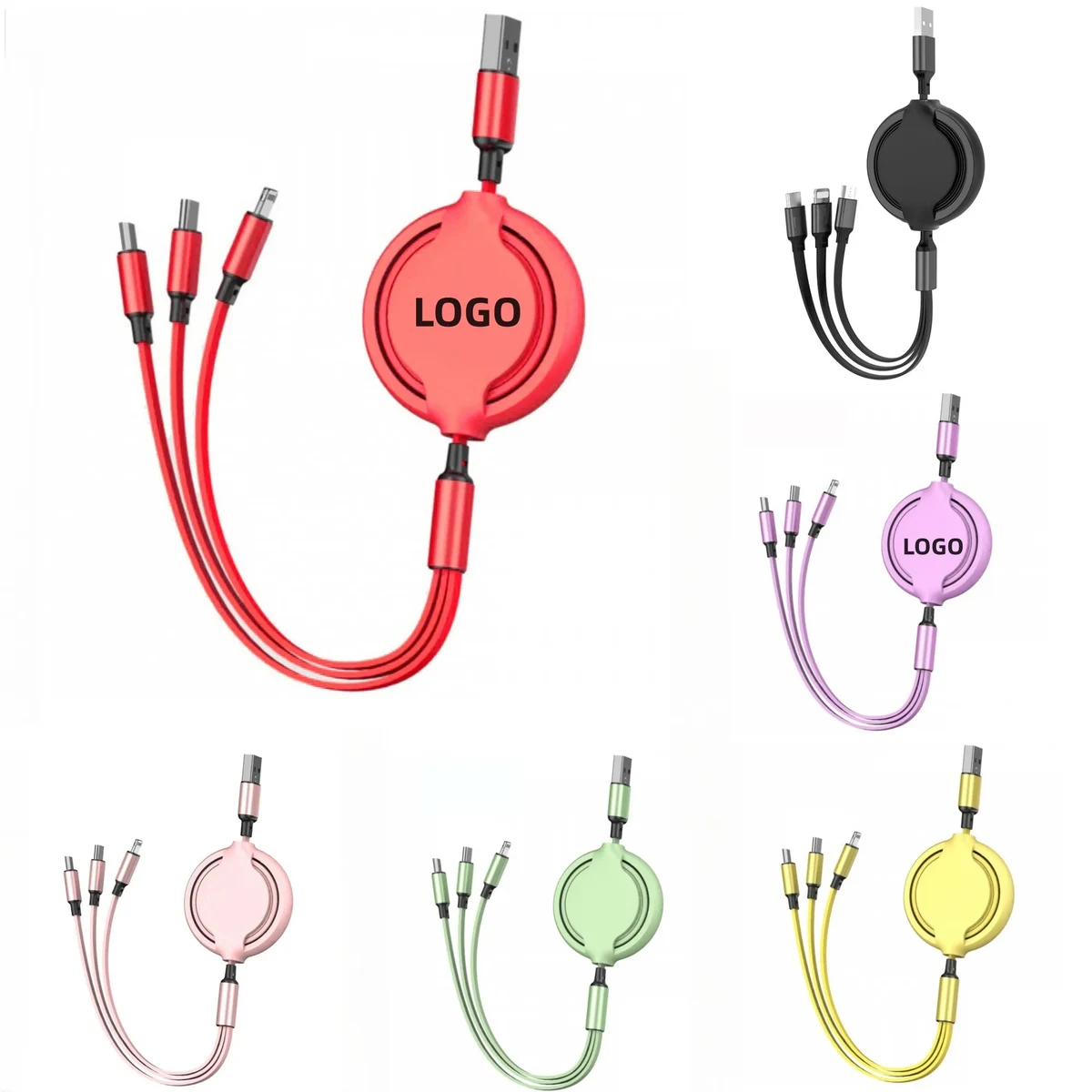 Universal 3 in 1 Multi Charging USB Cable Adapter 1