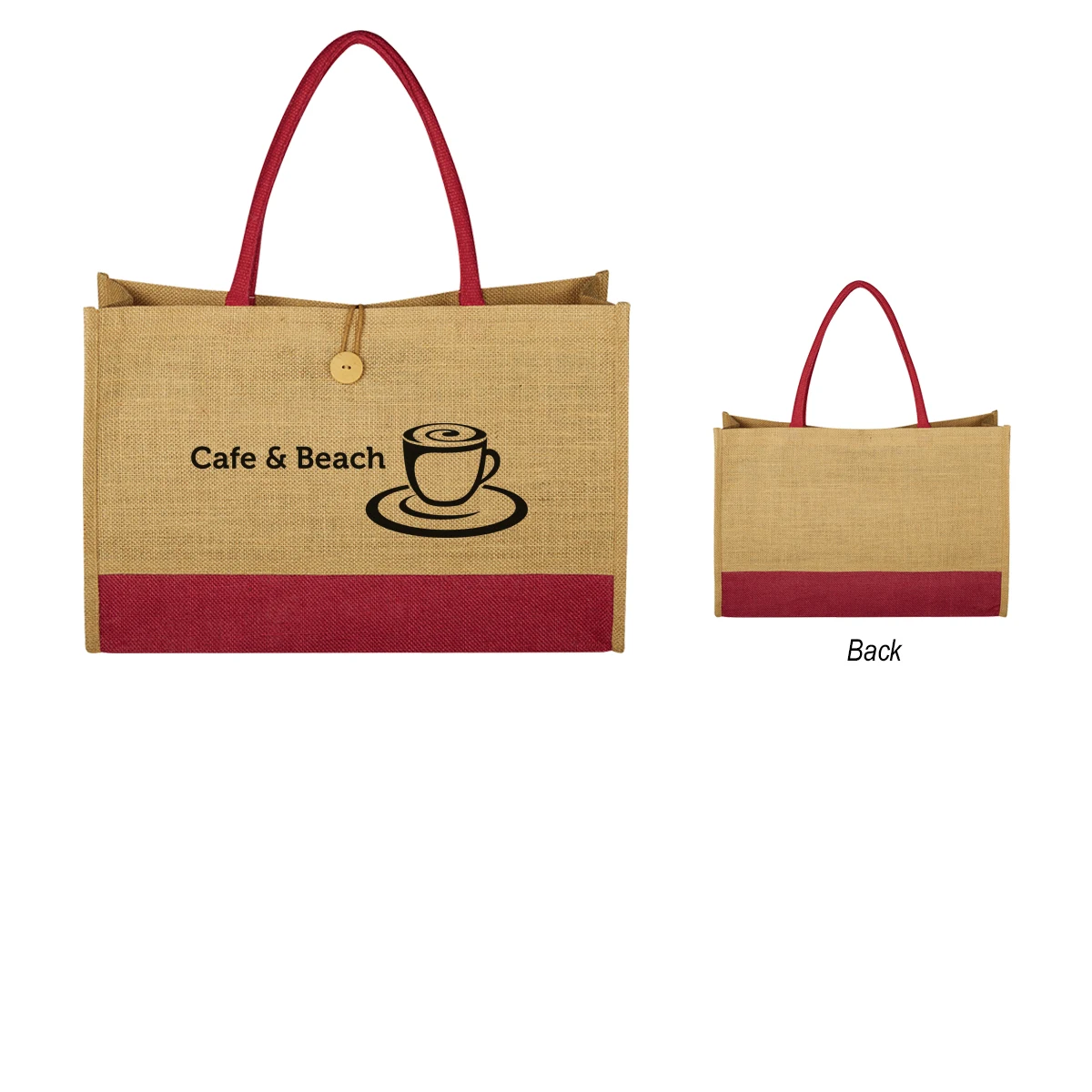 Jute Box Tote Bag, custom tote bag with logo imprint 1