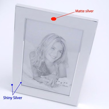 2 tone Aluminum Photo Frame (fits 5" x 7")