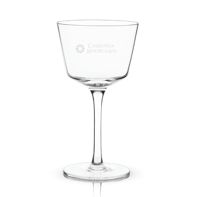 Viski® Angled Crystal Nick & Nora Glass, set of 2 1