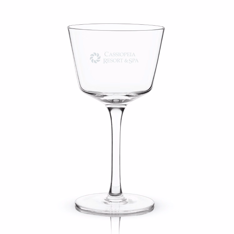 Viski® Angled Crystal Nick & Nora Glass, set of 2