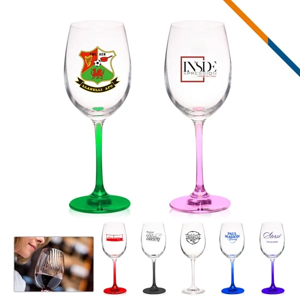 Custom 7.75 oz Wine Glass with Hexagonal Stem — Corporate Gifting & Event Promo 1