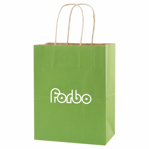 Striped Tinted Kraft Shopping Bags