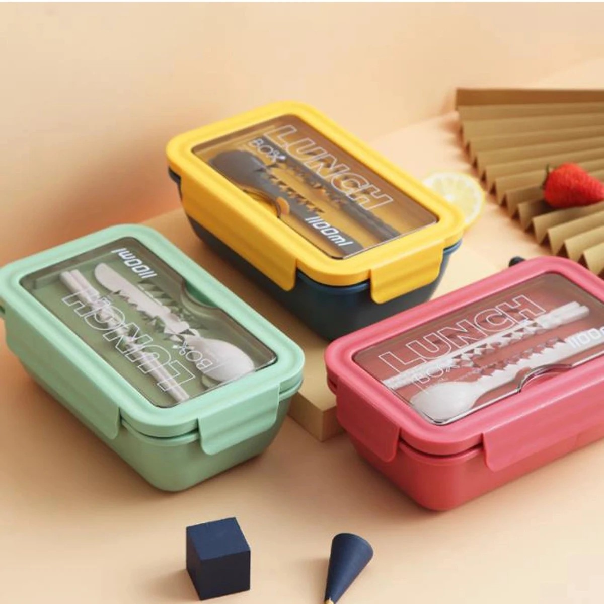Portable 2 Layer Microwave Lunch Box 1