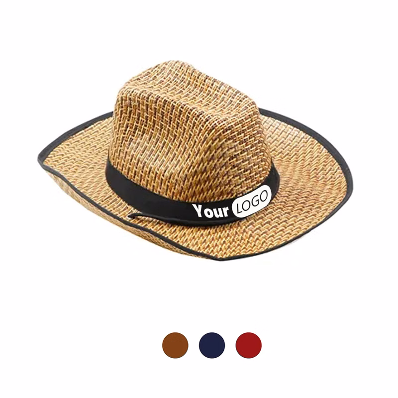 Outdoor Band Sun Protection Straw Cowboy Hat
