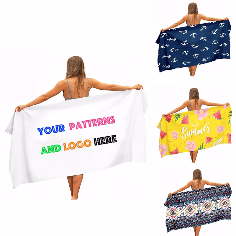 Full Color Custom Micro-fiber Beach Towel 60" X 30"