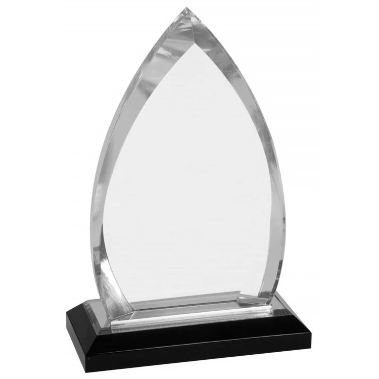 7-3/4" Oval Impress Silver Mirror Acrylic Award 1