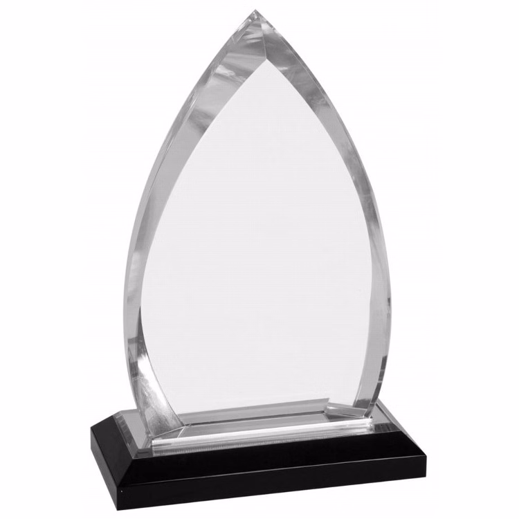 7-3/4" Oval Impress Silver Mirror Acrylic Award