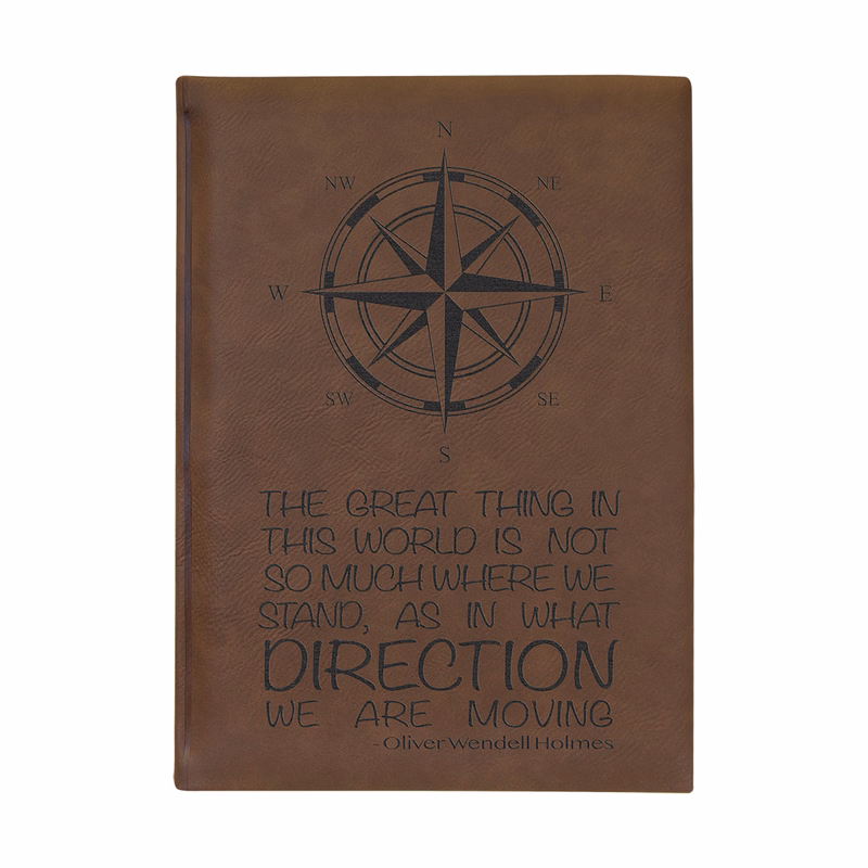 7" x 9" Dark Brown Leatherette Sketch Book