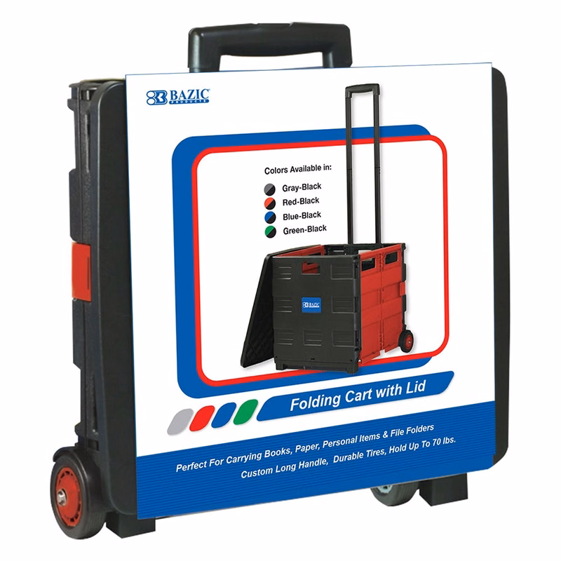 Folding Carts on Wheels - Red Lid Cover 16"