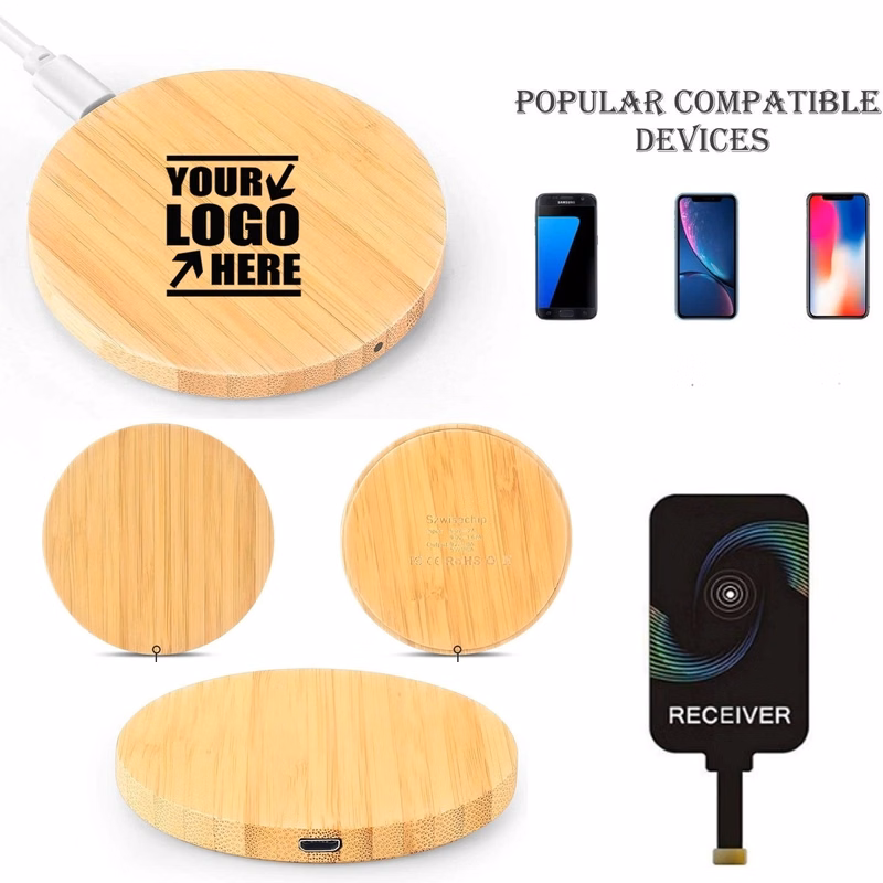 10W Bamboo Wood Fast Wireless Charger