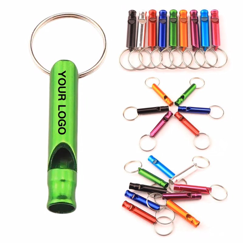 Lightweight Aluminum Whistle Keychain for Travel
