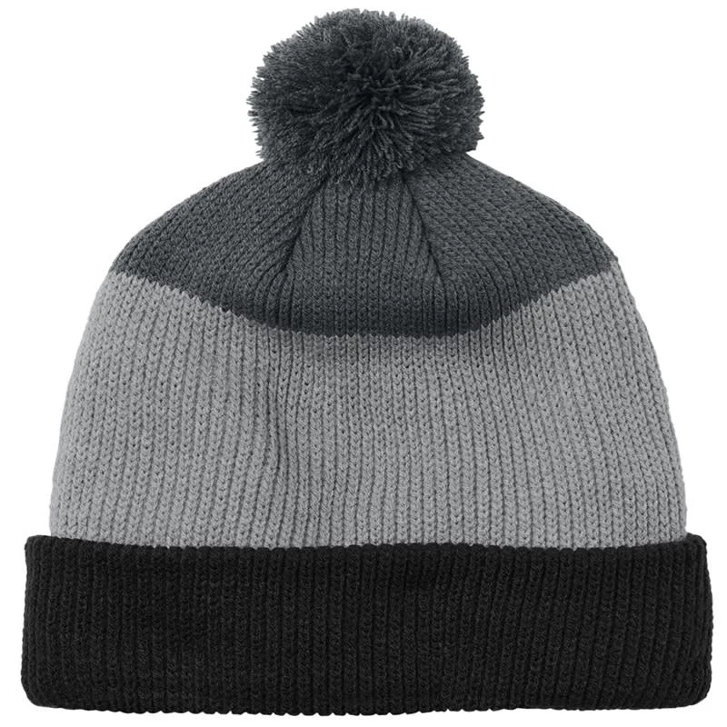 Port Authority Cozy Striped Pom Beanie 1