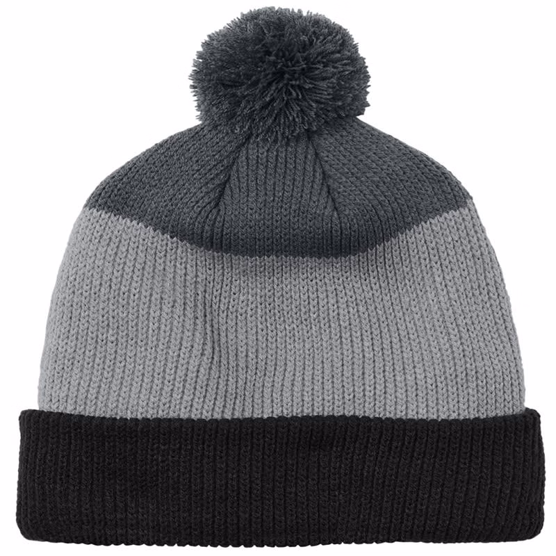 Port Authority Cozy Striped Pom Beanie