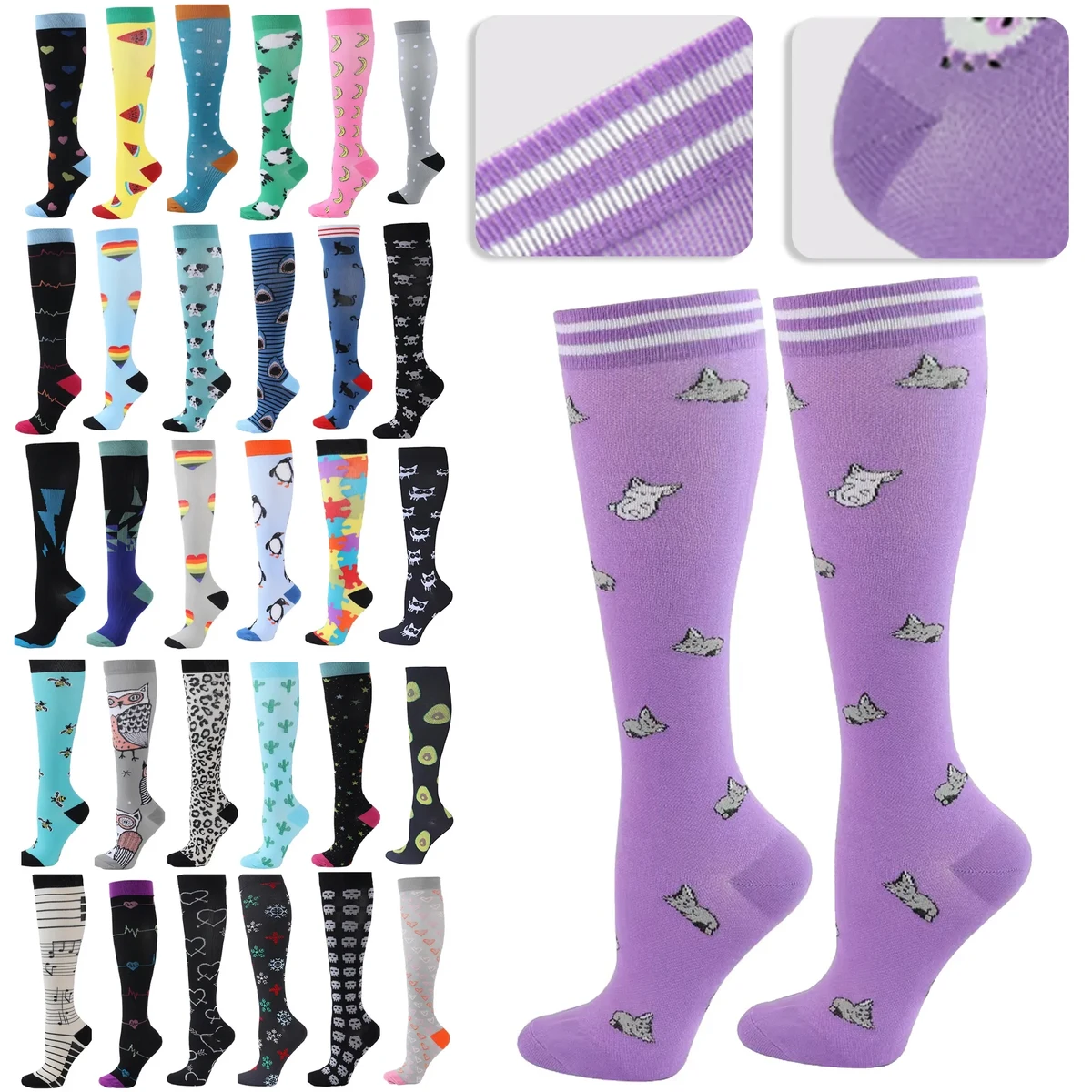 Custom Knitted Knee High Socks 1