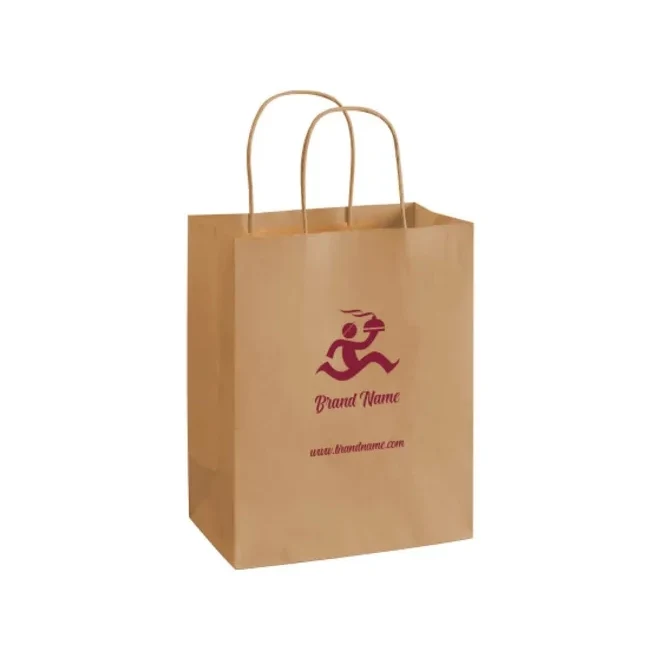 Printed Kraft Paper Shopping Bags (Double Sided) 1