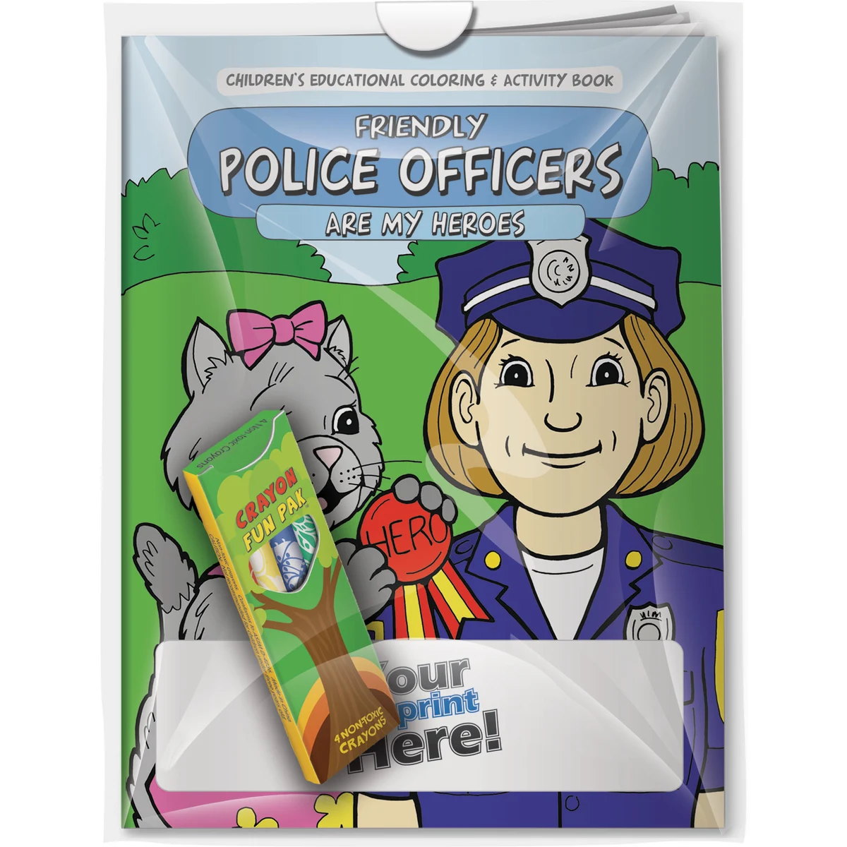 Combo Pack - CB1024 Coloring Book & 4-Pack of Crayons in a Poly Bag 1