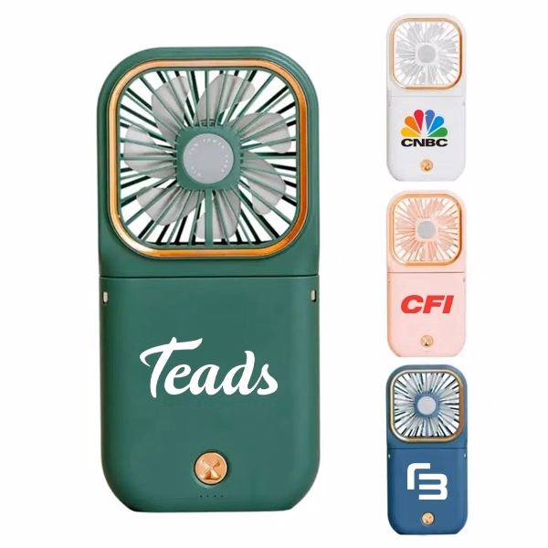 Portable Folding Fan with 3000mah Power Bank