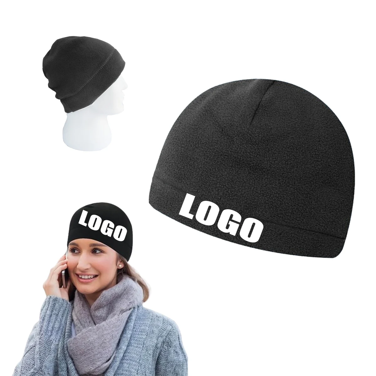 Stretch Cashmere Skull Cap 1