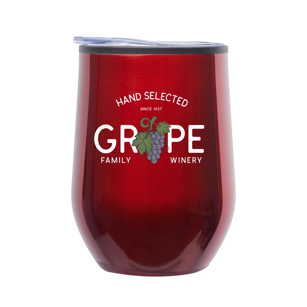 12 oz. Divvy Stainless Steel Stemless Wine Glass (Full Color Imprint) 1
