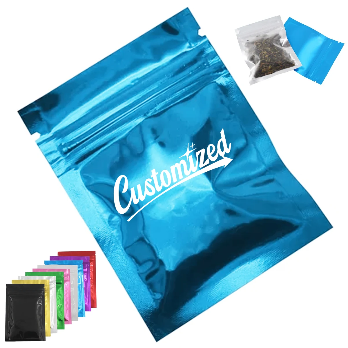 100 pc Flat Bottom Mylar Zip Lock Bags 1